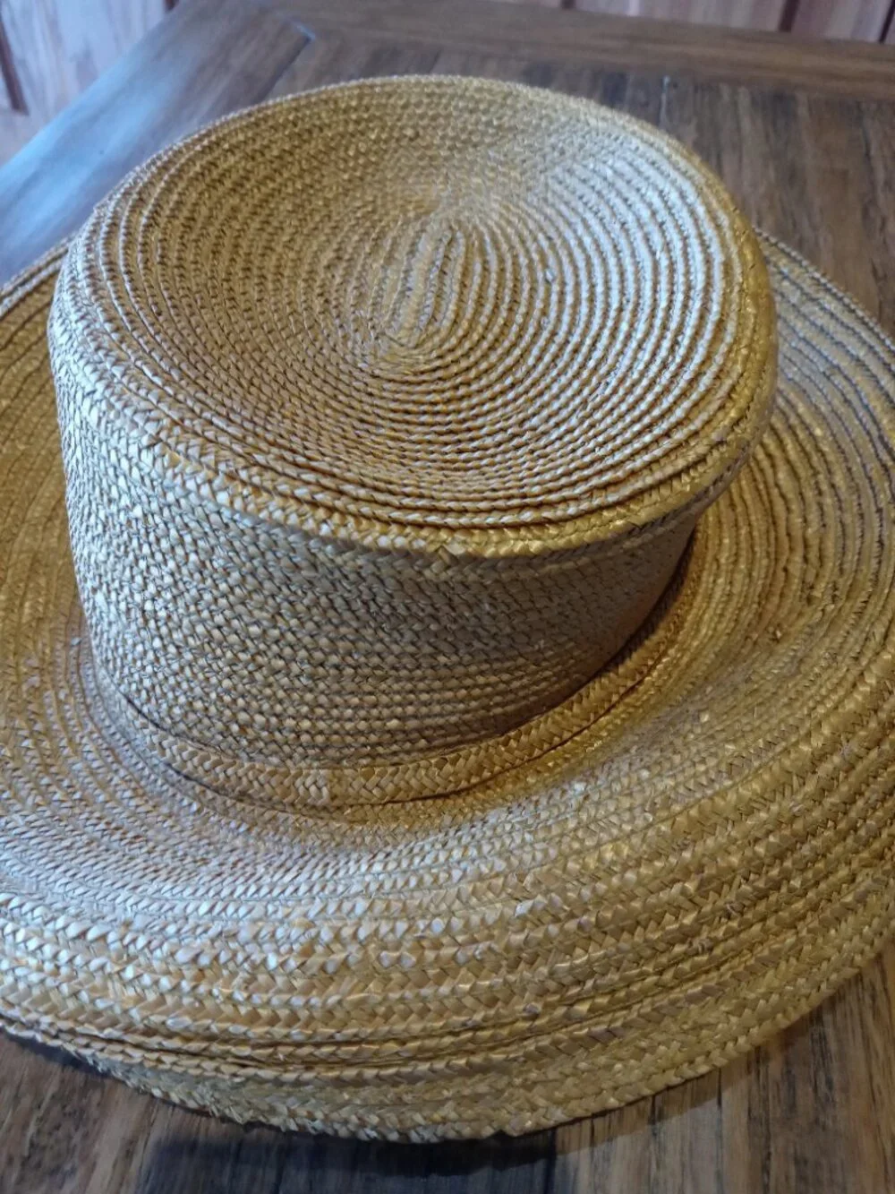 (flawed) ERIC JAVITS raffia sun hat vintage (OS) - Picture 9 of 13
